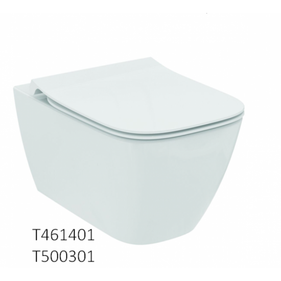 Λεκάνη Κρεμαστή Πορσελάνης Ideal Standard I.LIFE B Rimless 54 εκ. με Κάλυμμα Slim Soft Close T461401s Λευκή Λεκάνη Κρεμαστή Πορσελάνης Ideal Standard I.LIFE B Rimless 54 εκ. με Κάλυμμα Slim Soft Close T461401s Λευκή